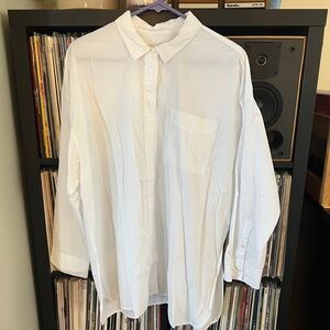 Madewell white oversized button down shirt